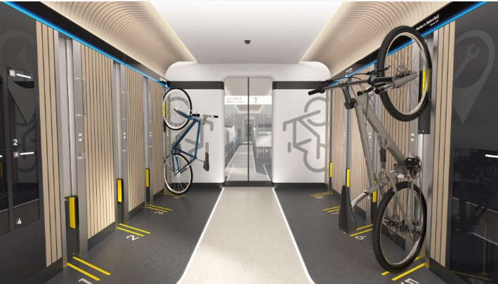 2024 04 16 新型电动列车上的自行车存放处