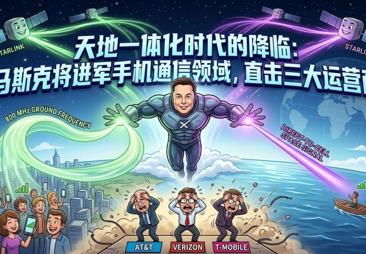 天地一体化时代的降临：马斯克将进军手机通信领域，直击三大运营商
