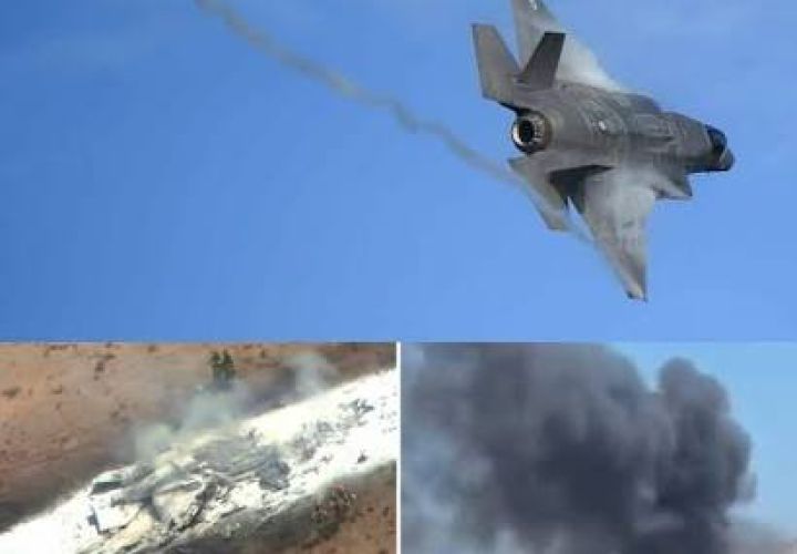 一架F-35B军机在圣地亚哥Miramar海军陆战队航空基地坠毁