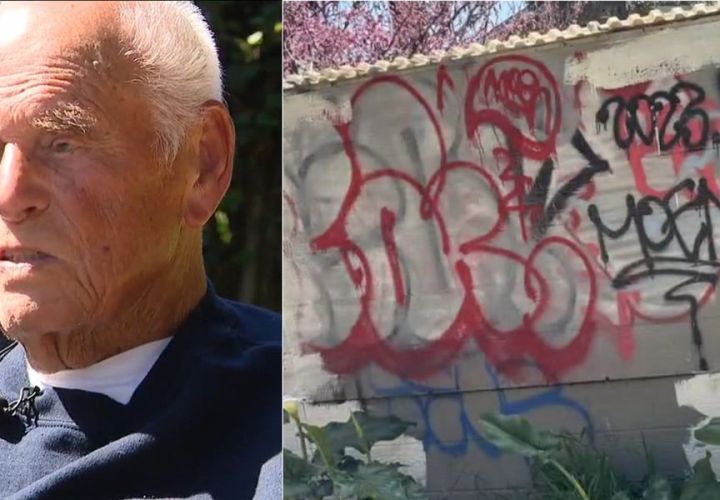 加州102岁坐轮椅的老人被勒令清理自家围墙上的涂鸦，否则将面临 1100美元的罚款