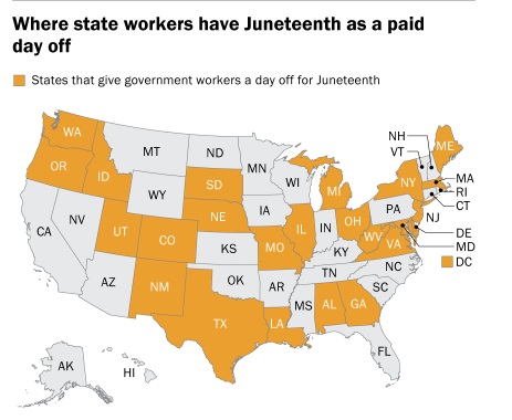 06 20 States oberve Juneteenth as paid holiday NEW