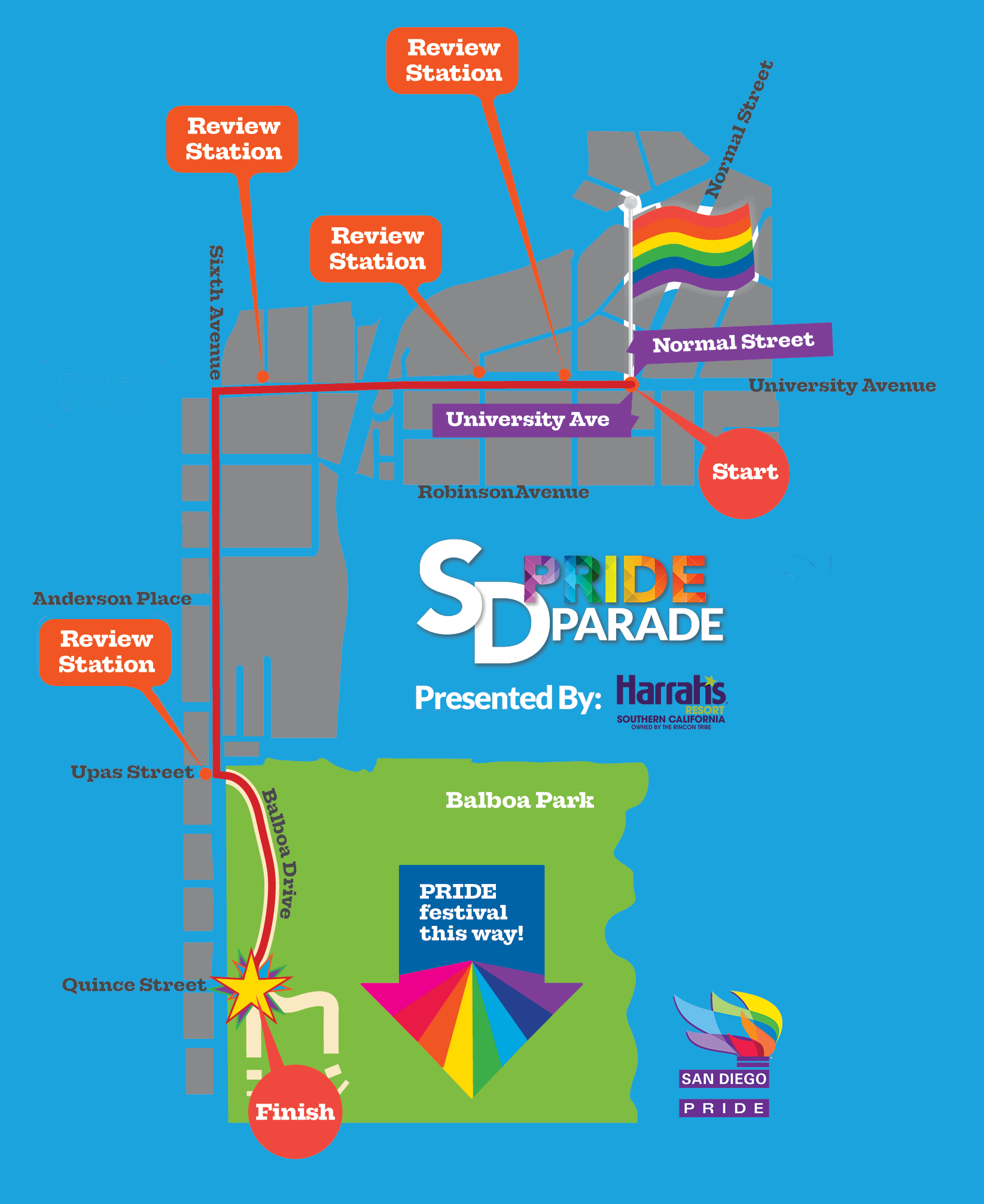 SDPride Parade Map 2022 1