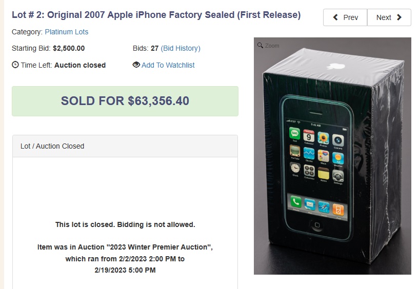 2023 02 22 1G iphone auction